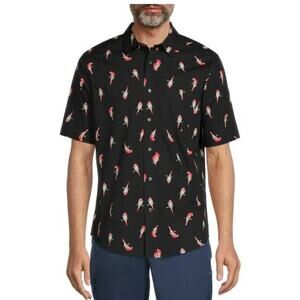George Men's Short Sleeve Poplin Shirt Parrots Large (42-44)